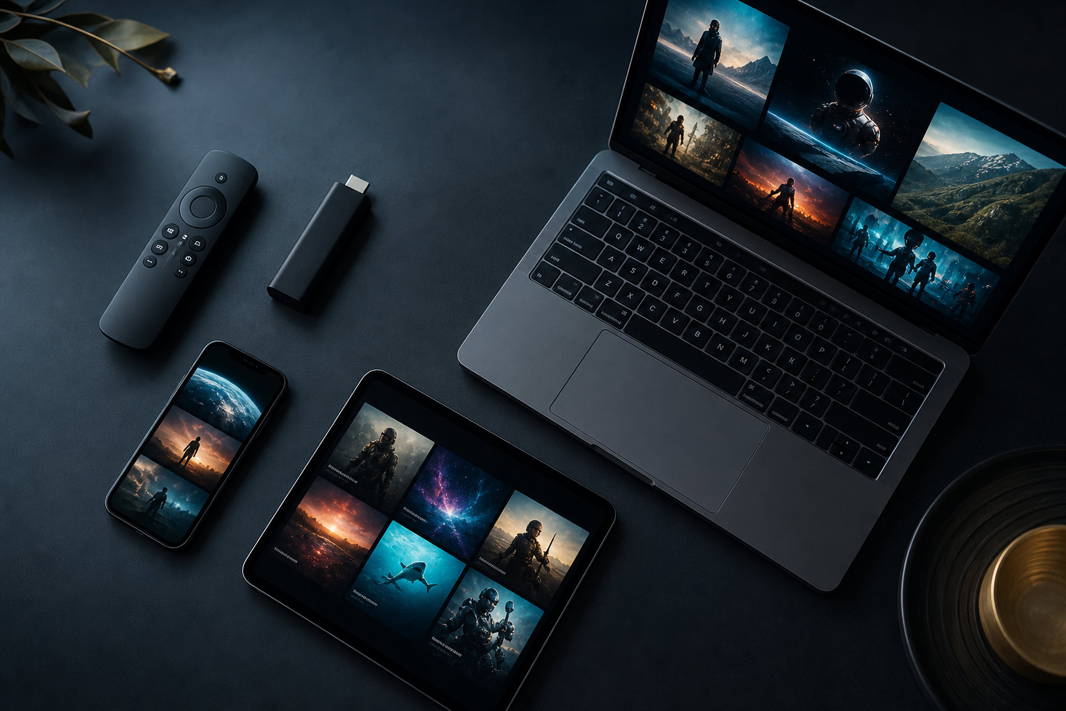 image of multiple entertainment devices.
